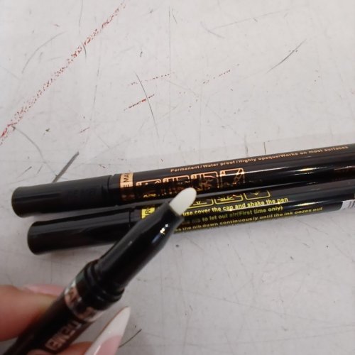 3Pc AOGEWON HIGH GLOSS LIQUID CHROME MARKERS - 0.7MM - SILVER / BRONZE / GOLD image 3