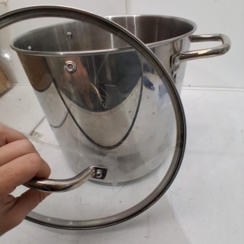 HOMICHEF LARGE STOCK POT WITH LID - 24QT - STAINLESS STEEL - (MODEL:C2113303) image 3
