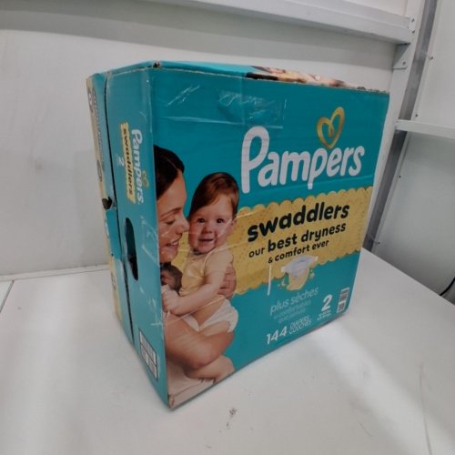 144PK PAMPERS SWADDLERS DISPOSABLE DIAPERS - SIZE 2 (10LBS -22LBS) image 2