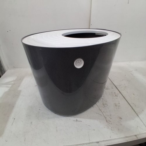 IRIS TOP ENTRY CAT LITTER BOX WITH CAT LITTER SCOOP -BLACK/GRAY image 2