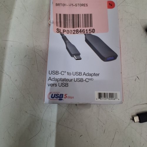 ONN. USB-C TO USB ADAPTER - 5" - BLACK image 2