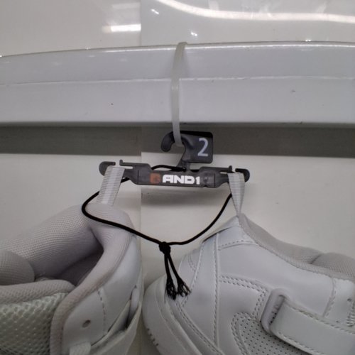 YOUTH AND1 HIGH TOP VELCRO AND LACE UP ATHLETIC SNEAKERS - SIZE 2 - WHITE image 2