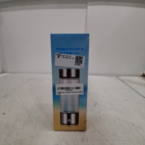 PORTABLE HYDROGEN GENERATOR WATER BOTTLE - 420ML - CLEAR/SILVER image 2