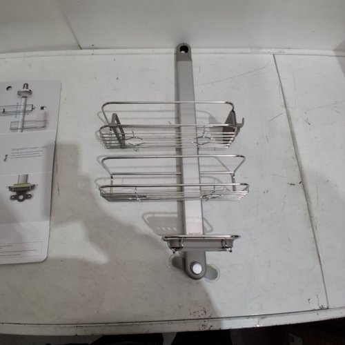 SIMPLEHUMAN ADJUSTABLE SHOWER CADDY - MEDIUM - STAINLESS STEEL AND ANODIZED ALUMINUM (MODEL: BT1098) image 2