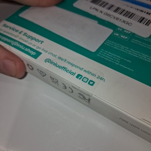 INIU 10000MAH POWER BANK, BLACK - (MODEL: BI-B41) image 3