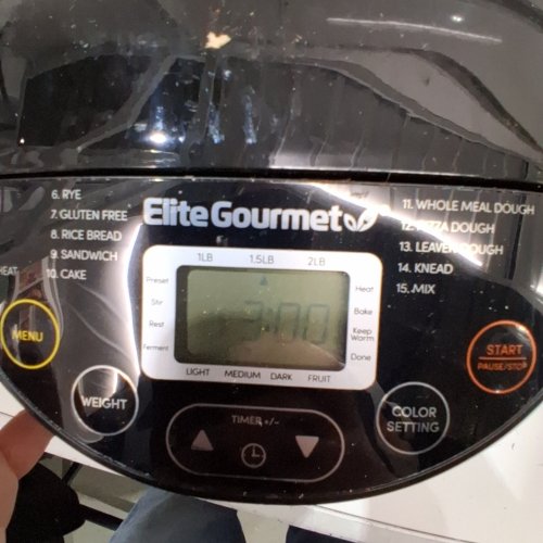 ELITE GOURMET BY MAXI-MATIC 19-FUNCTION PROGRAMMABLE BREAD MAKER - MAKES 2LBS OF BREAD - BLACK (MODEL: EBM8103B) image 2