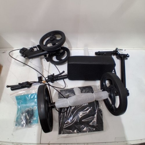 ELENKER STEERABLE KNEE WALKER SCOOTER WITH BAG - BLACK (MODEL: YF-9002D) image 3