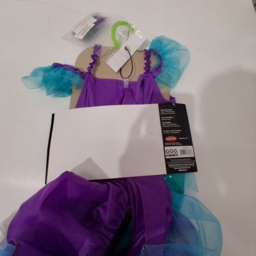 2PC GIRL'S GOODMARK MISS MERMAID COSTUME SET - 2T - PURPLE/TURQUOISE image 4