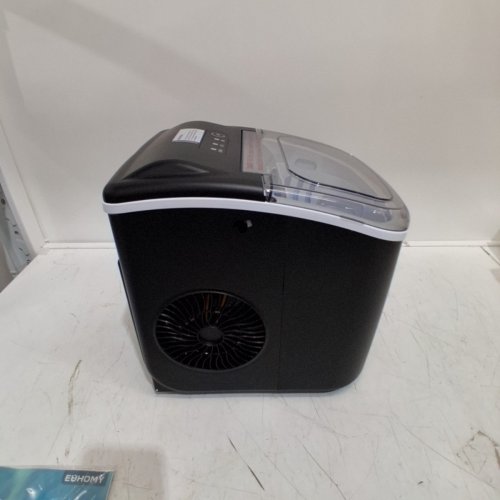 EUHOMY COUNTERTOP ICE MAKER MACHINE WITH HANDLE, BASKET AND SCOOP - MAKES 26LB/DAY - BLACK (MODEL: IM001-BBL-CAEH) image 4