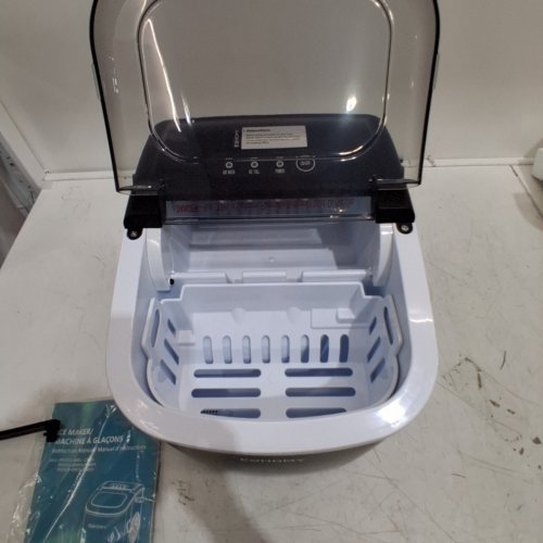EUHOMY COUNTERTOP ICE MAKER MACHINE WITH HANDLE, BASKET AND SCOOP - MAKES 26LB/DAY - BLACK (MODEL: IM001-BBL-CAEH) image 6