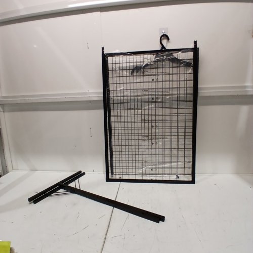 2PK GRID WALL PANELS TOWERS WITH T-BASE STANDS / CLIPS & HOOKS - 2FT X 5.6FT - BLACK (MODEL: YD0024) image 2
