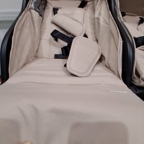 MOMPUSH LITHE X2 EASY FOLD LIGHTWEIGHT SIDE BY SIDE DOUBLE STROLLER WITH RECLINE FOR NEWBORNS AND TODDLERS - KHAKI (MODEL: S3101-ND) image 4