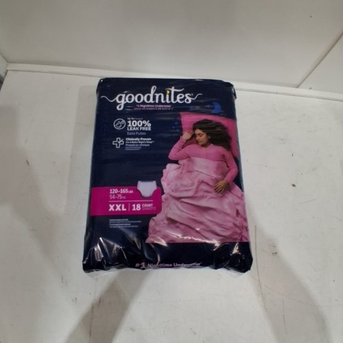 18PK GIRLS GOODNITES NIGHTTIME BEDWETTING UNDERWEAR - XXL (120-165 LBS) image 2