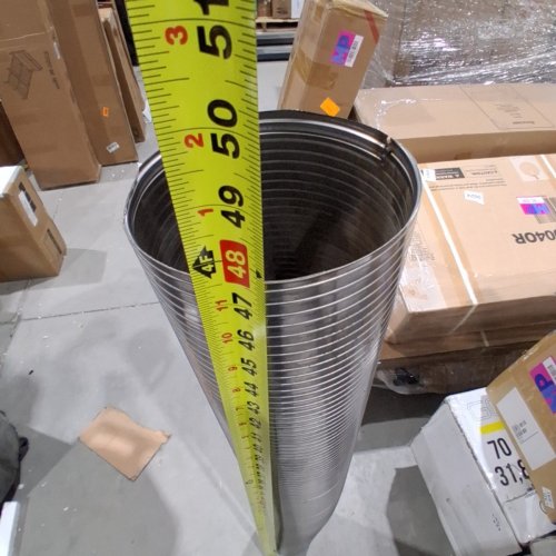 CORRUGATED METAL HEAVY DUTY PIPE - 4FT X APPROX. 6" DIAMETER - SILVER image 5