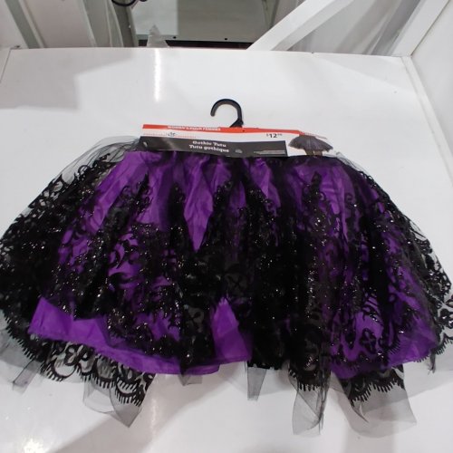 WOMEN'S GOTHIC TUTU - SMALL/MEDIUM - PURPLE / BLACK image 2