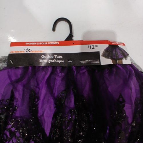 WOMEN'S GOTHIC TUTU - SMALL/MEDIUM - PURPLE / BLACK image 3