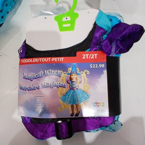 2PC TODDLER MAGICAL WITCH COSTUME SET - 2T - BLUE AND PURPLE image 2