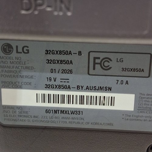 LG ULTRAGEAR GX8 GAMING MONITOR - 32" OLED | 4K UHD | DUAL MODE UGH 165HZ | FHD 330HZ | 0.03MS DELAY - BLACK - (MODEL: 32GX850A) image 4