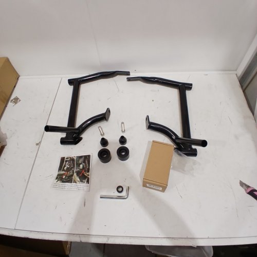 SADDLEBAG GUARD CRASH BAR WITH BALL - FOR HARLEY ROAD / STREET GLIDE 2014-24 - BLACK image 3