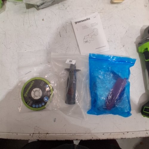 GREENWORKS 24 V CORDLESS ANGLE GRINDER - 24 V - GREEN AND BLACK (MODEL: AG370) image 4