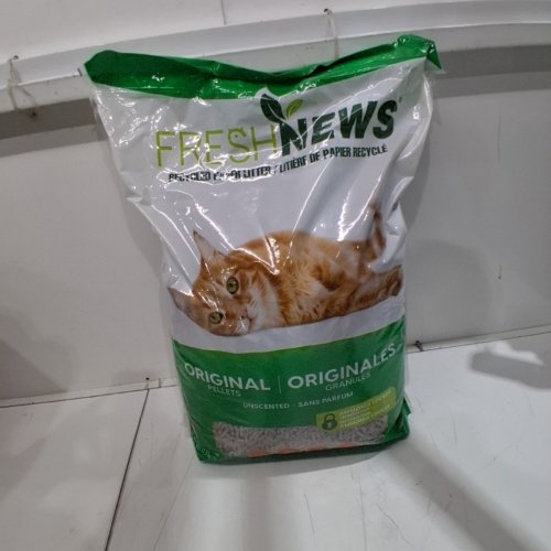 FRESHNEWS RECYCLED PAPER CAT LITTER SCENT FREE ORIGINAL PELLETS - 25LBS image 3