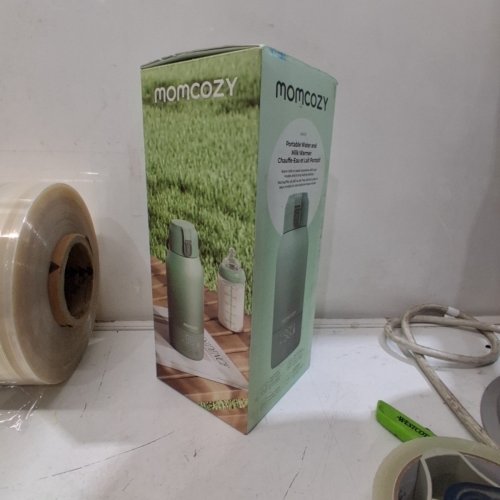 MOMCOZY PORTABLE BEVERAGE WARMER WITH DUAL HEATING MODES FOR BREAST MILK & WATER - 17OZ CAPACITY - PALE GREEN (MODEL: MW05) image 2