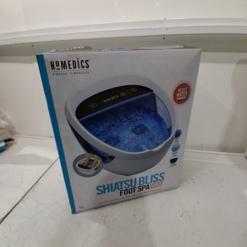 HOMEDICS SHIATSU BLISS FOOT SPA WITH HEAT BOOST - 18" X 14.5" X 9.5" - WHITE/BLUE (MODEL: FB-655H-CA) image 3