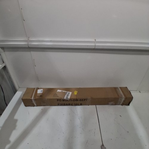SYNERGEE 10 LBS EASY CURVED STEEL BAR WITH FIXED RUBBER WEIGHTS - 45.8" - CHROME - (MODEL: FIXBARC-10) image 4