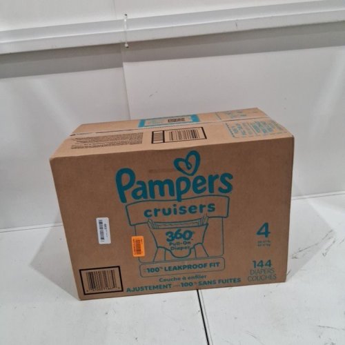 144PK PAMPERS CRUISERS 360° STRETCHY WAISTBAND DISPOSABLE DIAPERS - SIZE 4 (22-37LB) image 2