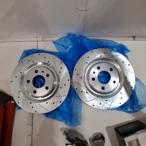 6PC A-PREMIUM FRONT DRILLED AND SLOTTED DISC BRAKE ROTORS + CERAMIC PADS KIT - FITS VARIOUS NISSANS (MODEL:BRS33137/BPD18980) image 7