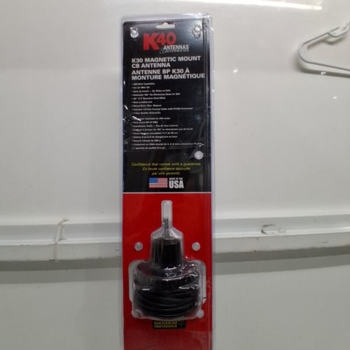 K40 MAGNETIC MOUNT STAINLESS STEEL CB ANTENNA - 300W - 35" - BLACK (MODEL: K-30) image 3
