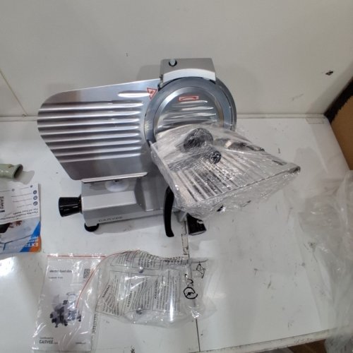 GARVEE SEMIAUTOMATIC MEAT SLICER - 220 MM CUTTER, 0.2-12 MM SLICE, 150W, 220 V/50HZ, 480 MM X 370 MM X 370 MM - SILVER (MODEL: YF-200B) image 4