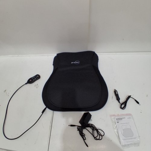 PRYFEY HEATED ULTRATHIN BACK MASSAGER WITH 4D KNEADING - 17" X 21" - BLACK/GREY (MODEL: BKYB-01) image 3