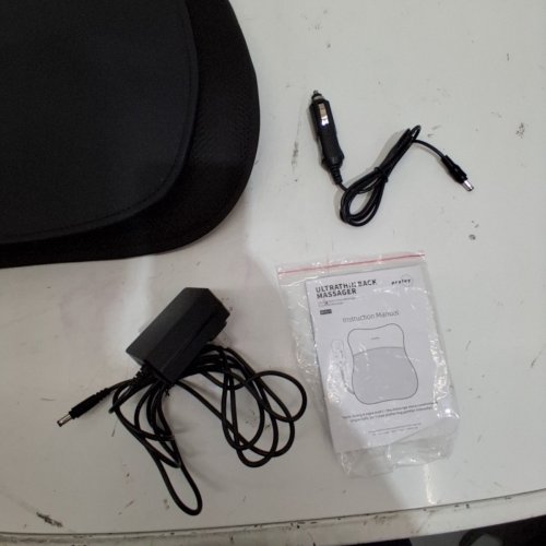PRYFEY HEATED ULTRATHIN BACK MASSAGER WITH 4D KNEADING - 17" X 21" - BLACK/GREY (MODEL: BKYB-01) image 4