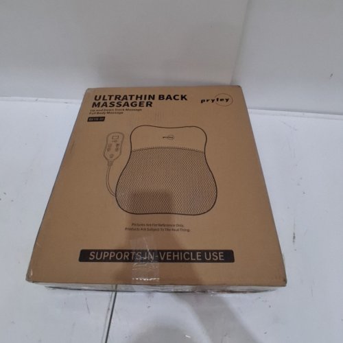 PRYFEY HEATED ULTRATHIN BACK MASSAGER WITH 4D KNEADING - 17" X 21" - BLACK/GREY (MODEL: BKYB-01) image 5
