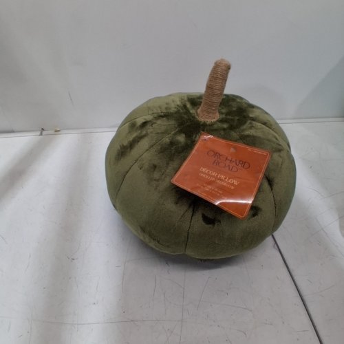ORCHARD ROAD DECORATIVE PUMPKIN PILLOW - 13" X 15.7" - GREEN (ITEM: 2937586) image 3