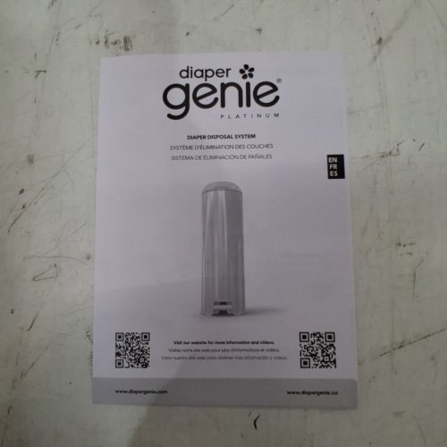 PLAYTEX DIAPER GENIE SIGNATURE PLATINUM DIAPER PAIL - 27" - OFF WHITE (MODEL: I000809) image 7