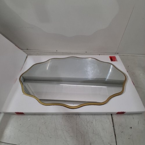 PERFNIQUE SCALLOPED OVAL WALL MIRROR - 30" X 18" - GOLD (STYLE: C4-OVAL-GD) image 3