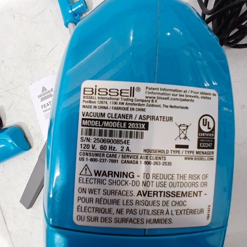 BISSELL FEATHERWEIGHT 3-IN-1 LIGHTWEIGHT CORDED STICK/HANDHELD VACUUM - BLUE (MODEL: 2033X) image 4
