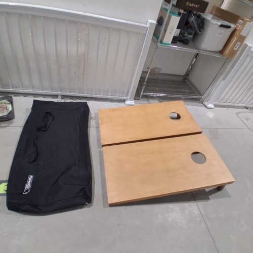 GOSPORTS REGULATION SIZE WOODEN CORNHOLE BOARDS SET - 2FT X 4FT - LIGHT BROWN (MODEL: CH-02-WS-LIGHTBROWN) image 2