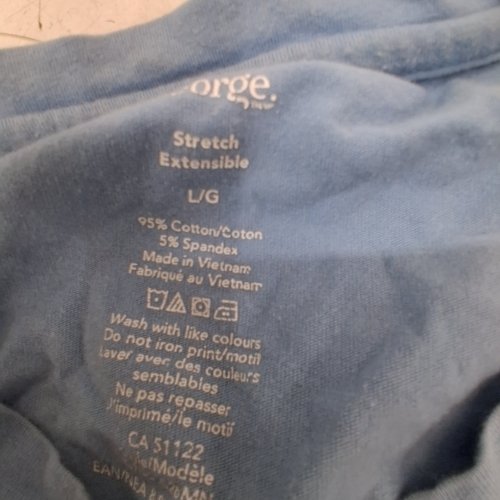 GEORGE PLAIN T SHIRT - LG- BLUE image 2
