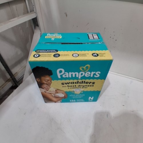 136PK PAMPERS SWADDLERS DISPOSABLE DIAPERS - SIZE NEWBORN (UNDER 10LB) image 2
