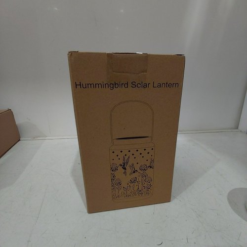 BRIZLED HUMMINGBIRD OUTDOOR SOLAR HANGING LANTERN - BRONZE image 3