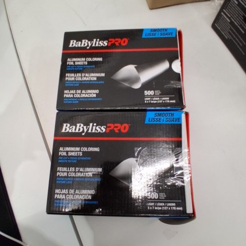 2 BABYLISSPRO PRE-CUT SMOOTH ALUMINUM COLORING FOIL SHEETS - 500 SHEETS EACH, 5" X 7" image 4