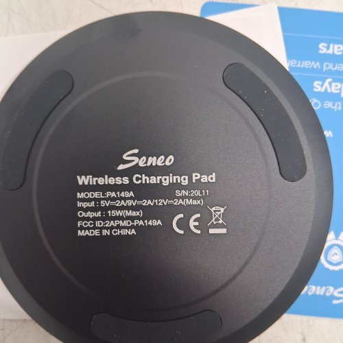 SENEO WAVEPAD FAST WIRELESS CHARGER PAD - 15W - BLACK (MODEL: PA149A) image 4