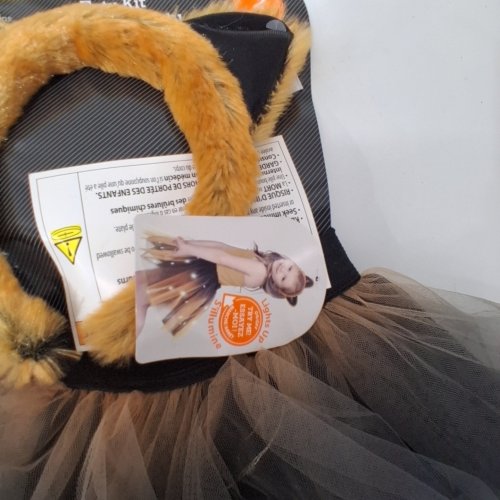 2PC GIRL'S WAY TO CELEBRATE LIGHT-UP TIGER COSTUME TUTU KIT - OSFM - BLACK/ORANGE image 2