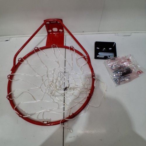 SPALDING SLAM JAM BREAKAWAY STEEL BASKETBALL RIM WITH NET - 18" - RED (MODEL: 7800SP) image 2