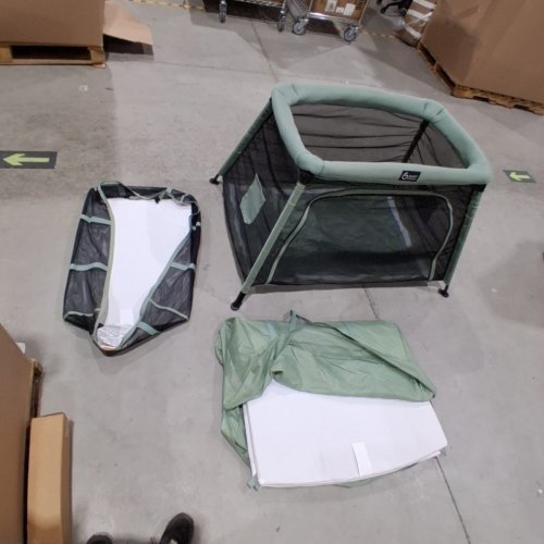3-IN-1 BABYMOOV TRAVEL CRIB & PLAYARD WITH PORTABLE BASSINET -- UP TO 4 YEARS OLD - SAGE GREEN (ITEM: A035032_US) image 3