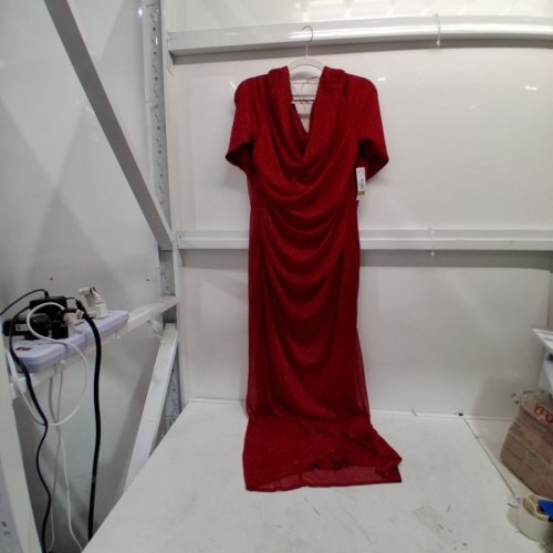 WOMEN'S RM RICHARDS DRAPED DRESS - SIZE 14 extra large - RED (STYLE: 7424) image 2