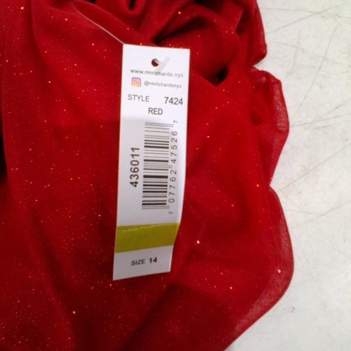 WOMEN'S RM RICHARDS DRAPED DRESS - SIZE 14 extra large - RED (STYLE: 7424) image 3